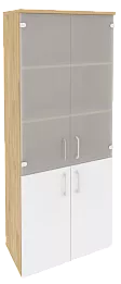 Офисный шкаф высокий широкий со стеклом