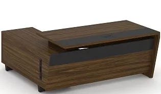 Стол руководителя с опорной тумбой (правый)