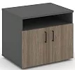 Офисная тумба для оргтехники, с нишей и распашными дверцами