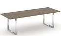 Стол переговорный на металлокаркасе на О-образных опорах (нерж.сталь)