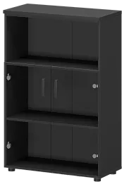 Офисный шкаф для документов средний со стеклом