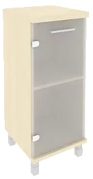 Офисный шкаф низкий узкий со стеклом (левый/правый)