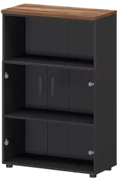 Офисный шкаф для документов средний со стеклом