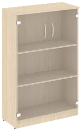 Офисный шкаф средний со стеклом