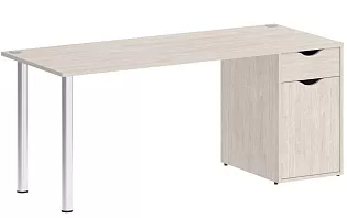 Стол компьютерный на металлокаркасе с тумбой