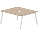 Составной Стол на 2 рабочих места (2 эргономичных выреза)