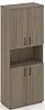 Офисный шкаф высокий широкий (4 низких фасада, задняя стенка ЛДСП