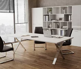 столы Кросс Белый