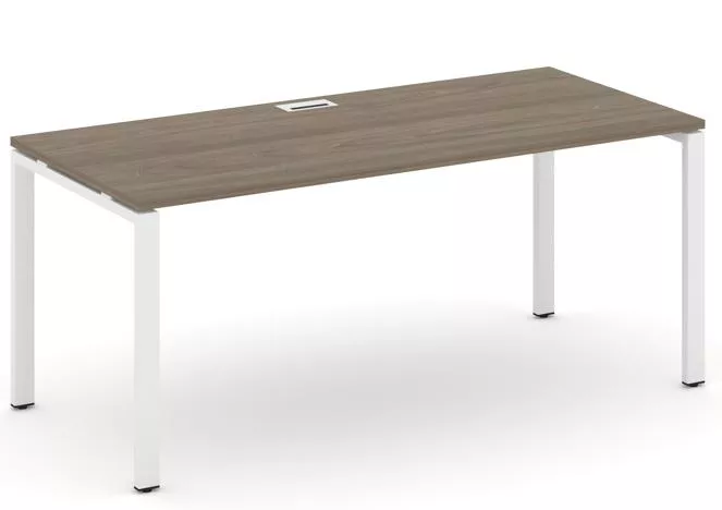 Стол руководителя на металлокаркасе на П-образных опорах (нерж.сталь)