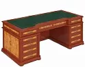 Стол руководителя 9 ящ.(кожаный бювар)