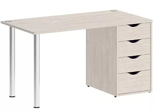 Стол компьютерный на металлокаркасе с тумбой