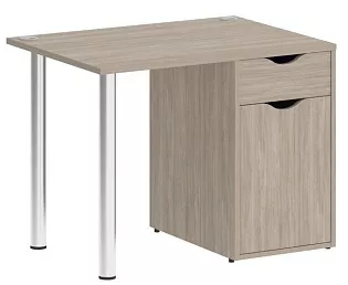 Стол компьютерный на металлокаркасе с тумбой