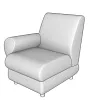 Секция одноместная с правым подлокотником