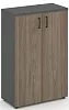 Офисный шкаф средний широкий (2 низких фасада, задняя стенка ЛДСП