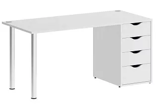 Стол компьютерный на металлокаркасе с тумбой