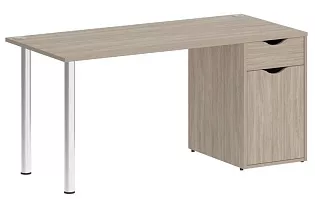 Стол компьютерный на металлокаркасе с тумбой