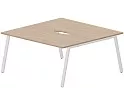 Составной Стол на 2 рабочих места (2 эргономичных выреза)