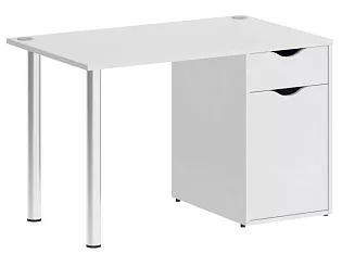 Стол компьютерный на металлокаркасе с тумбой