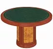 Стол для совещаний круглый (кожаный бювар)