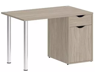 Стол компьютерный на металлокаркасе с тумбой