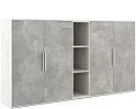 Офисный шкаф средний 4 створки, с нишей