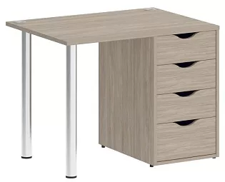 Стол компьютерный на металлокаркасе с тумбой