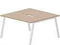 Составной Стол на 2 рабочих места (2 эргономичных выреза)