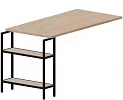 Стол приставной на металлокаркасе с открытыми полками