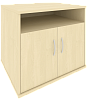 Офисная тумба для оргтехники, с нишей и распашными дверцами