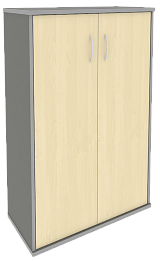 Офисный шкаф средний широкий (2 средние двери ЛДСП)
