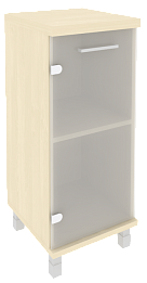 Офисный шкаф низкий узкий со стеклом (левый/правый)