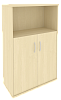 Офисный шкаф средний широкий (2 низкие двери ЛДСП)