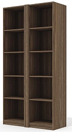 Офисный шкаф высокий со стеклом (полки ЛДСП)