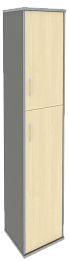 Офисный шкаф высокий узкий закрытый 2 секции, Л/Пр.